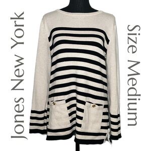 Jones New York - Striped Sweater - Size Medium